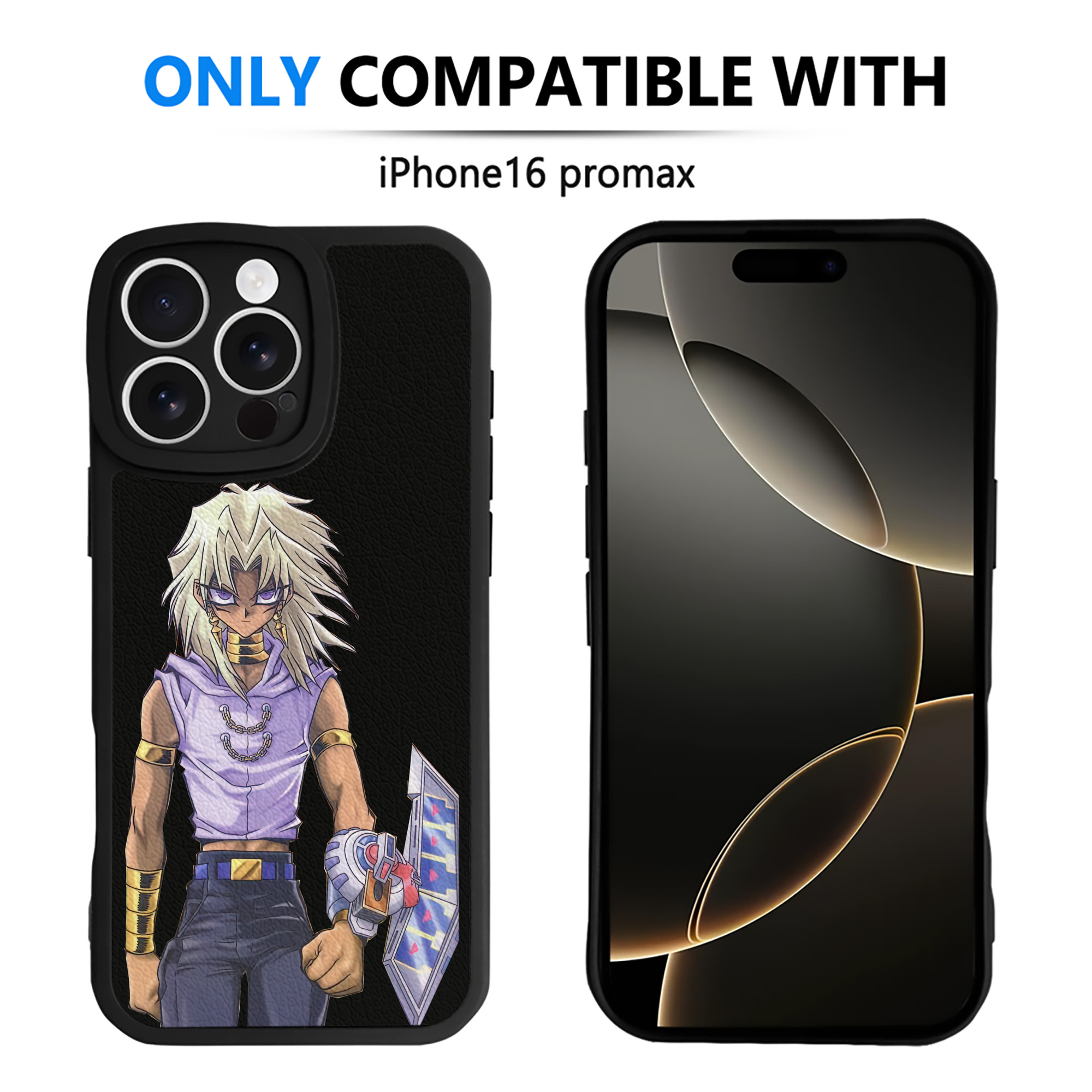 （画像用） 遊☆戯☆王 Yu-Gi-Oh! 【iPhone 16シリーズ対応】シリコンスマホケース（レザー調） 材質：シリコン